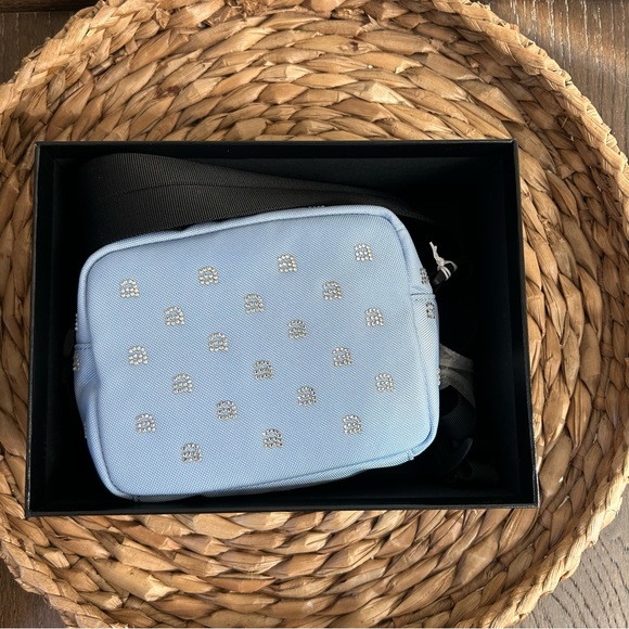 NWT Alexander Wang Blue Wangsport Crystal Detail Camera Bag - Picture 2 of 12